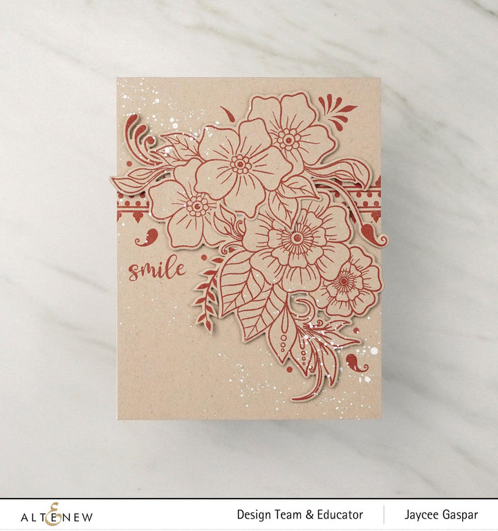 Altenew Stamp & Die & Stencil Bundle Floral Henna Stamp & Die & Stencil Bundle