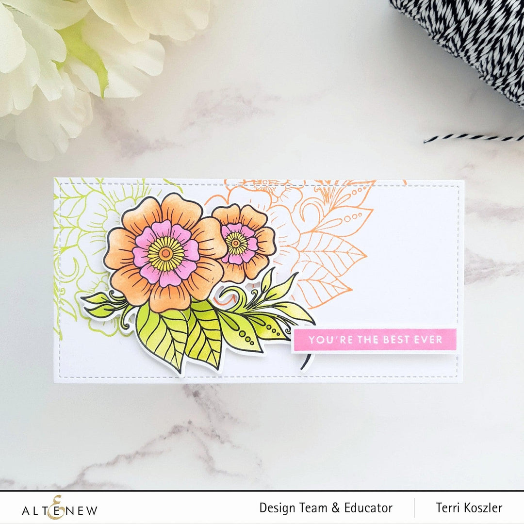 Altenew Stamp & Die & Stencil Bundle Floral Henna Stamp & Die & Stencil Bundle
