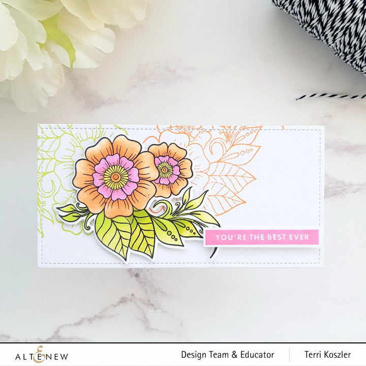 Altenew Stamp & Die & Stencil Bundle Floral Henna Stamp & Die & Stencil Bundle