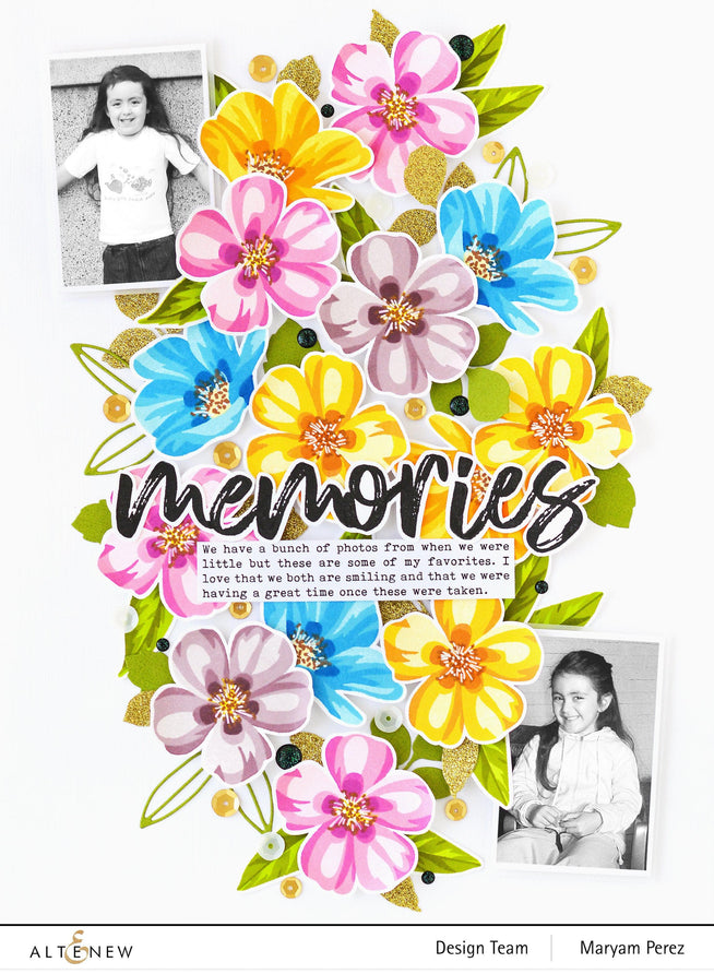 Altenew Stamp & Die & Stencil Bundle Flowering Cistus