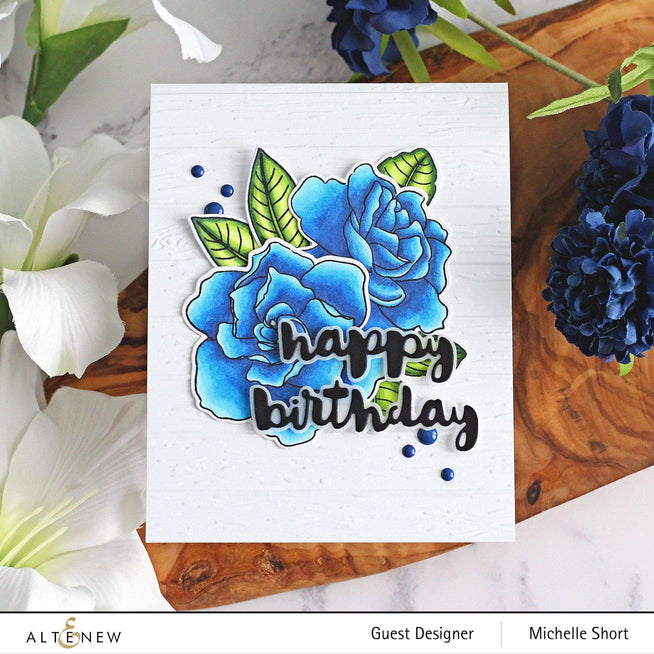 Altenew Stamp & Die & Stencil Bundle Gardenia Duo Stamp & Die & Mask Stencil Bundle