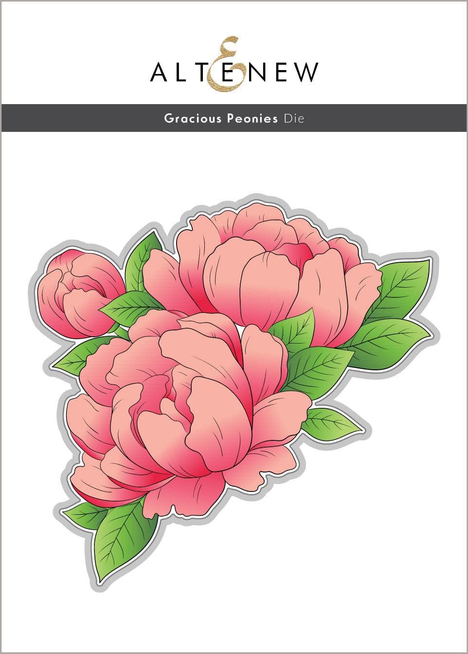 Altenew Stamp & Die & Stencil Bundle Gracious Peonies Complete Product Bundle
