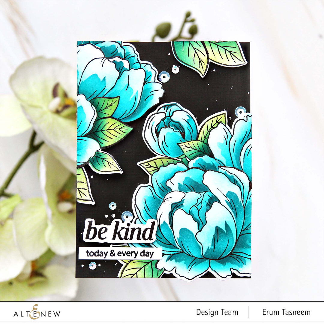 Altenew Stamp & Die & Stencil Bundle Gracious Peonies Complete Product Bundle