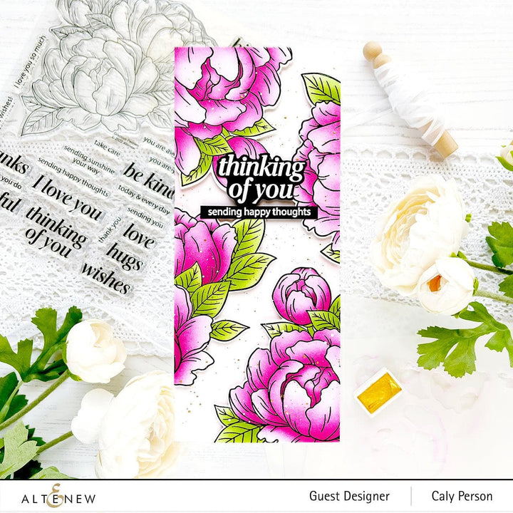 Altenew Stamp & Die & Stencil Bundle Gracious Peonies Complete Product Bundle
