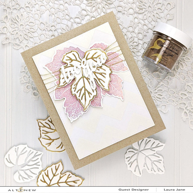 Altenew Stamp & Die & Stencil Bundle Grape Leaves Stamp & Die & Mask Stencil Bundle