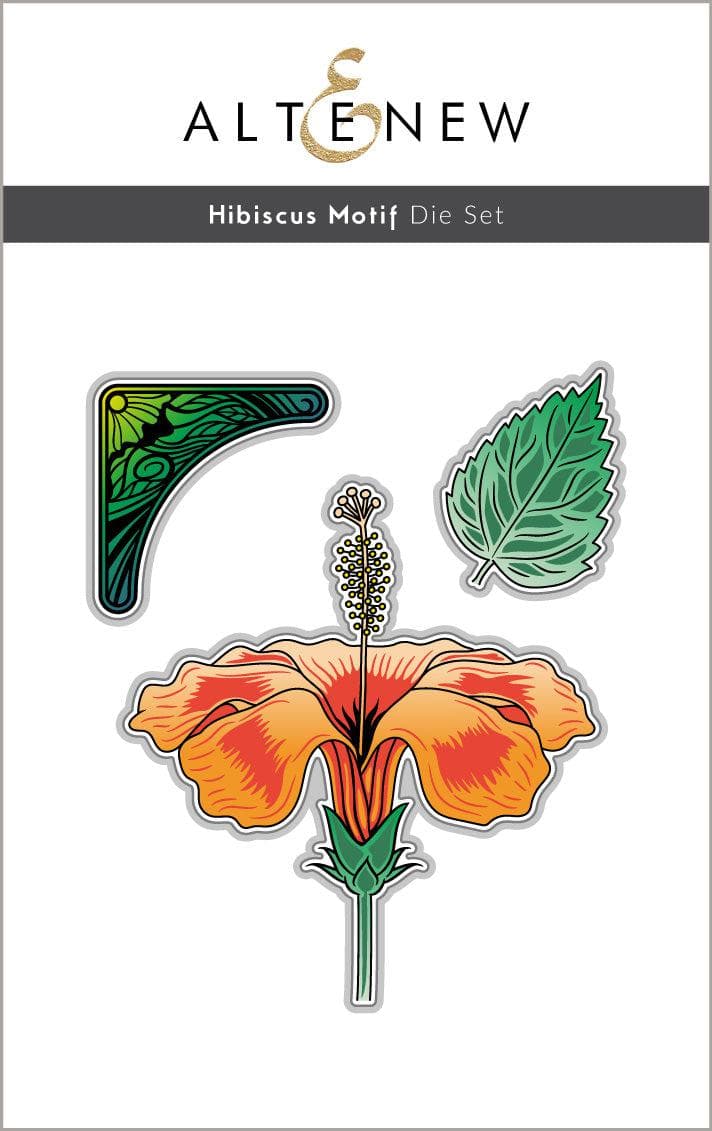 Altenew Stamp & Die & Stencil Bundle Hibiscus Motif