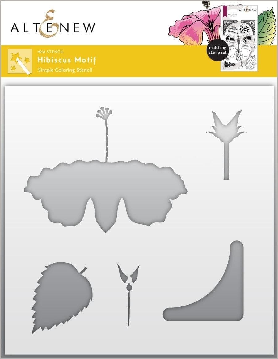 Altenew Stamp & Die & Stencil Bundle Hibiscus Motif