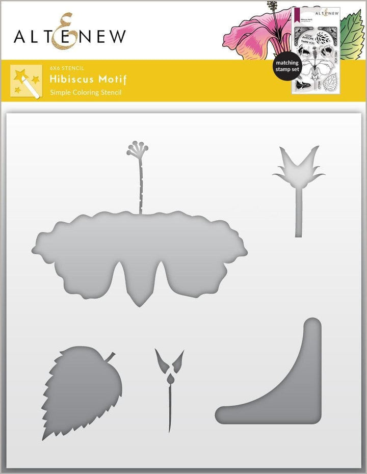 Altenew Stamp & Die & Stencil Bundle Hibiscus Motif