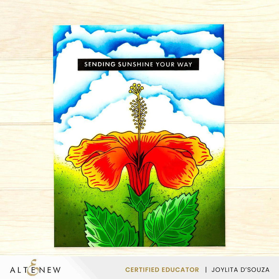 Altenew Stamp & Die & Stencil Bundle Hibiscus Motif