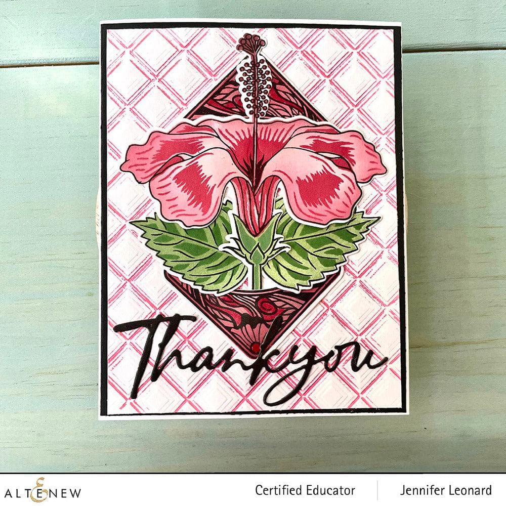 Altenew Stamp & Die & Stencil Bundle Hibiscus Motif