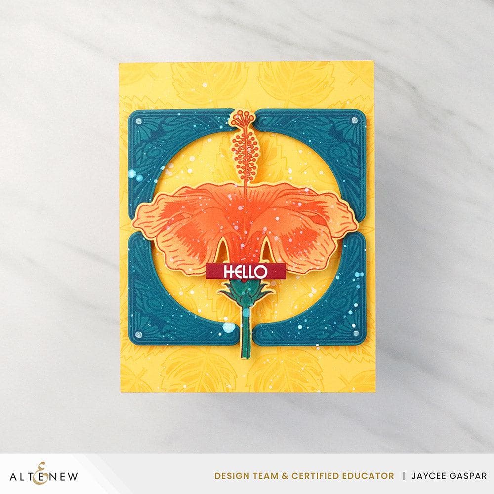 Altenew Stamp & Die & Stencil Bundle Hibiscus Motif
