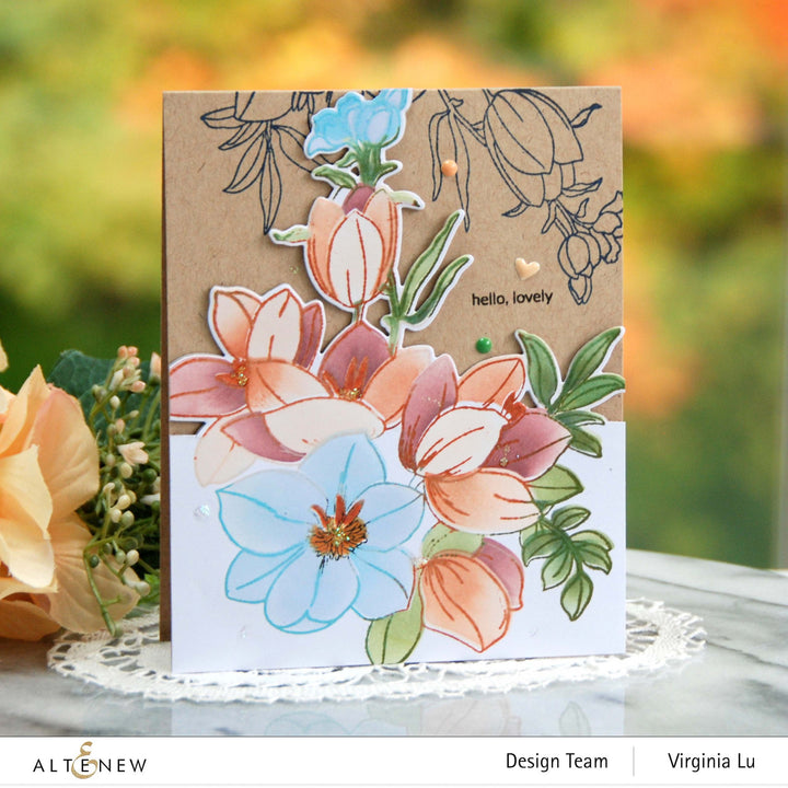 Altenew Stamp & Die & Stencil Bundle In the Woodland Stamp & Die & Coloring Stencil Bundle