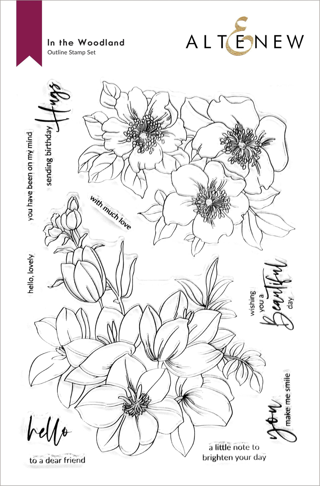 Altenew Stamp & Die & Stencil Bundle In The Woodland