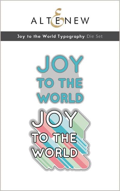 Altenew Stamp & Die & Stencil Bundle Joy to the World Typography Stamp & Die & Stencil Bundle