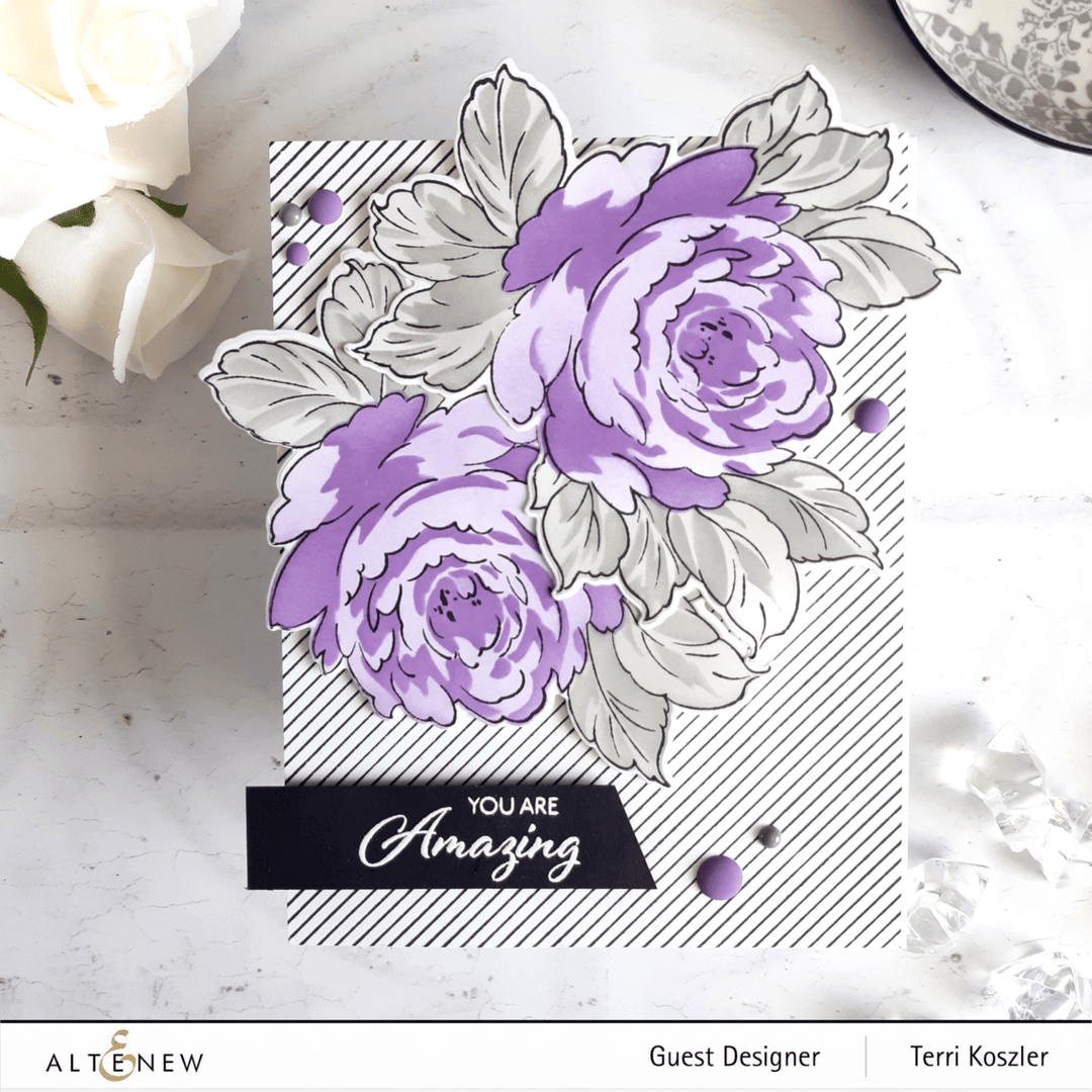 Altenew Stamp & Die & Stencil Bundle Kind Reminders Stamp & Die & Coloring Stencil Bundle