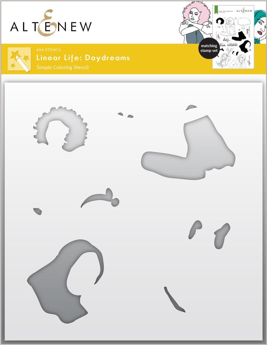 Altenew Stamp & Die & Stencil Bundle Linear Life: Daydreams Stamp & Die & Coloring Stencil Bundle