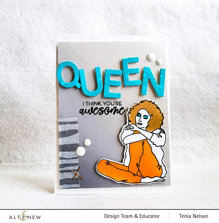 Altenew Stamp & Die & Stencil Bundle Linear Life: Daydreams Stamp & Die & Coloring Stencil Bundle