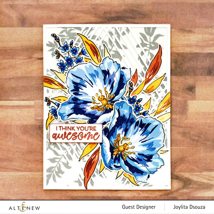 Altenew Stamp & Die & Stencil Bundle Linear Life: Daydreams Stamp & Die & Coloring Stencil Bundle