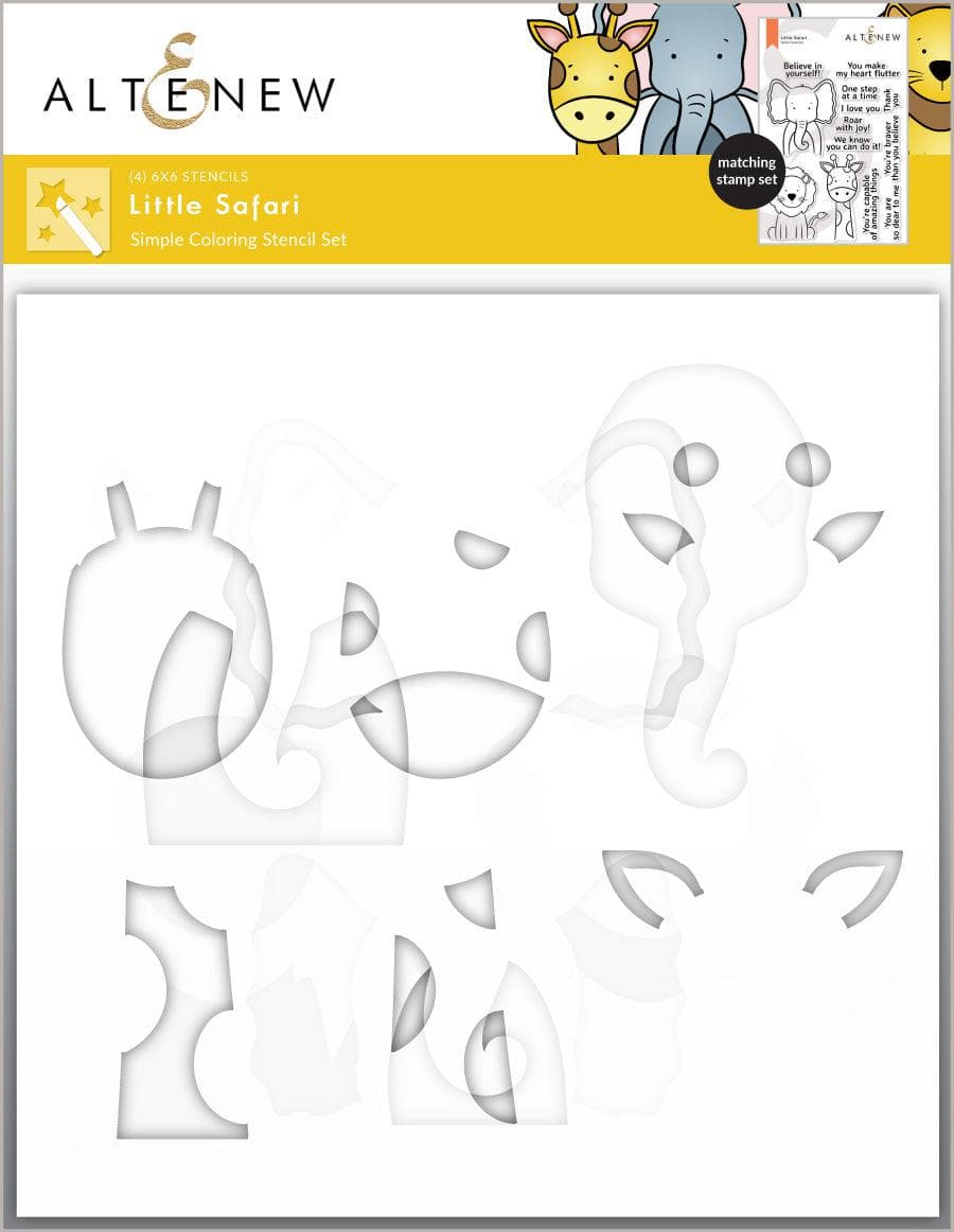 Altenew Stamp & Die & Stencil Bundle Little Safari