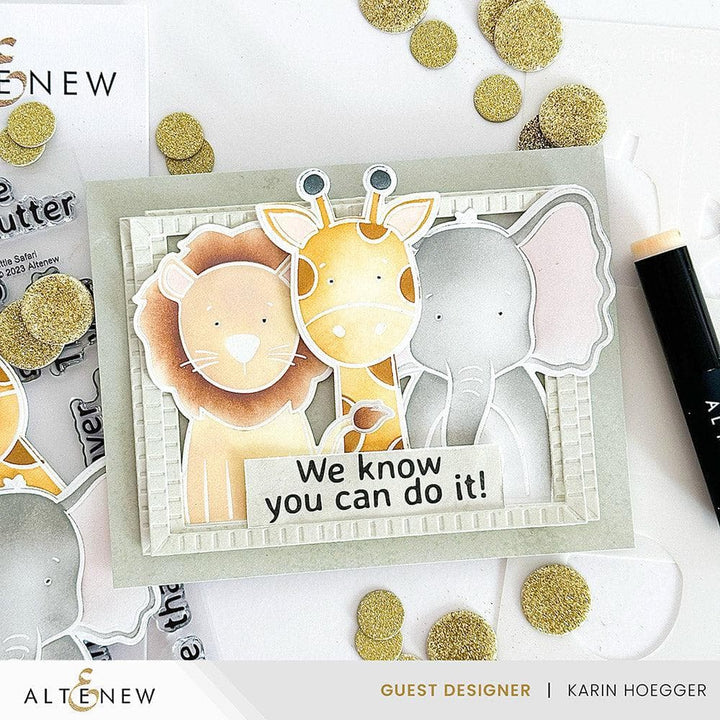 Altenew Stamp & Die & Stencil Bundle Little Safari