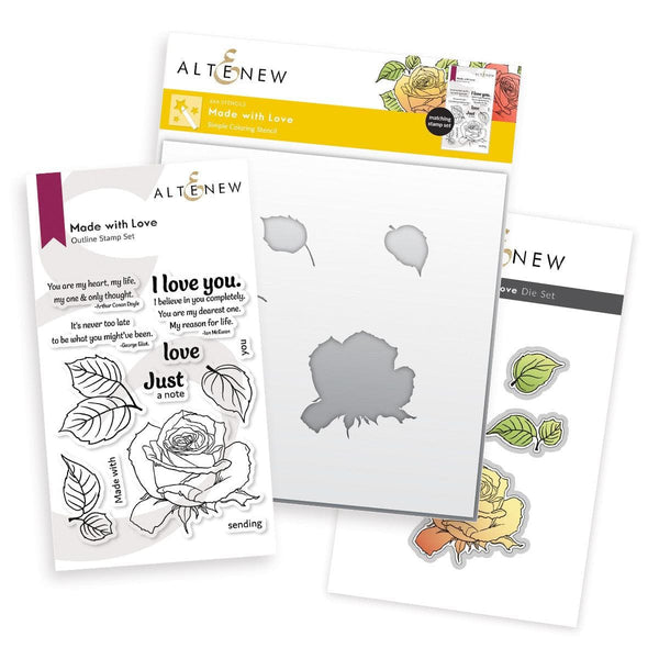 Altenew Stamp & Die & Stencil Bundle Made With Love