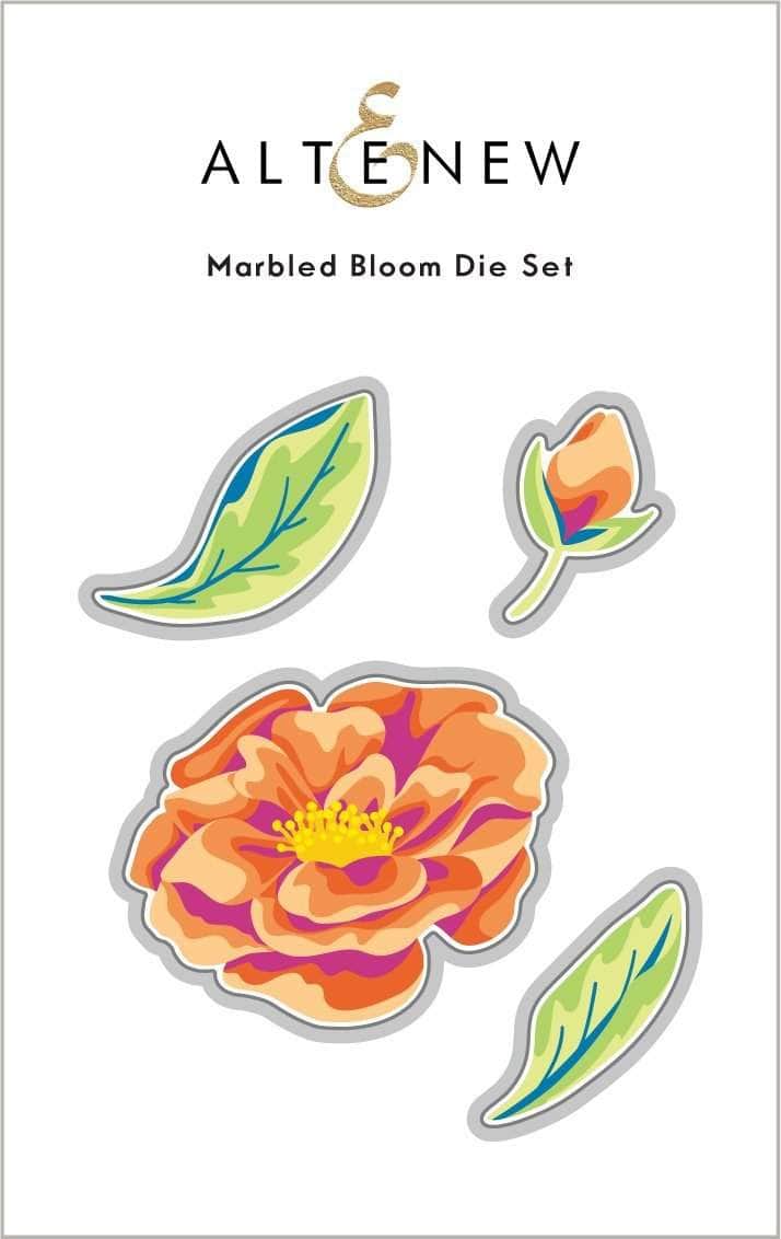 Altenew Stamp & Die & Stencil Bundle Marbled Bloom