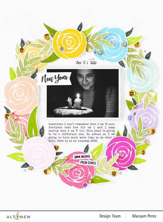 Altenew Stamp & Die & Stencil Bundle New Beginnings Stamp & Die & Mask Stencil Bundle