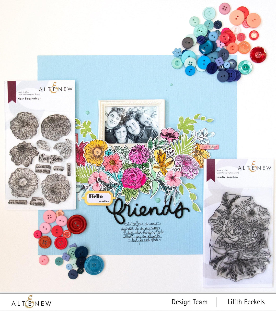Altenew Stamp & Die & Stencil Bundle New Beginnings Stamp & Die & Mask Stencil Bundle