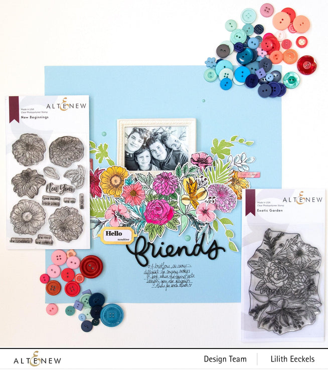 Altenew Stamp & Die & Stencil Bundle New Beginnings Stamp & Die & Mask Stencil Bundle
