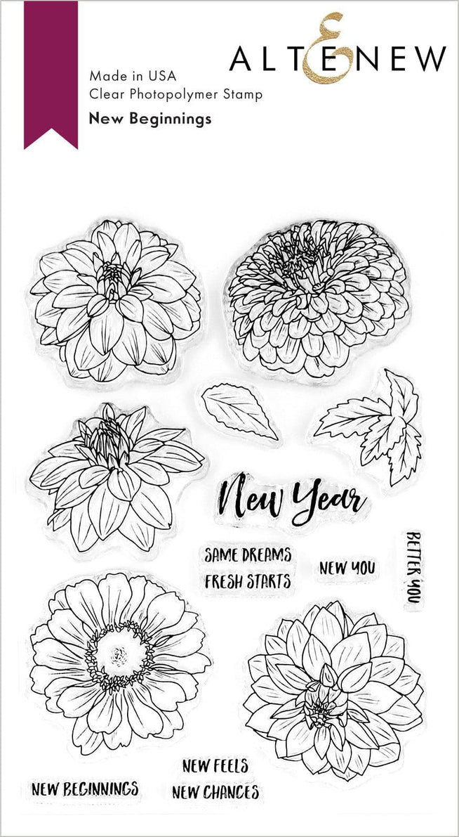 Altenew Stamp & Die & Stencil Bundle New Beginnings Stamp & Die & Mask Stencil Bundle