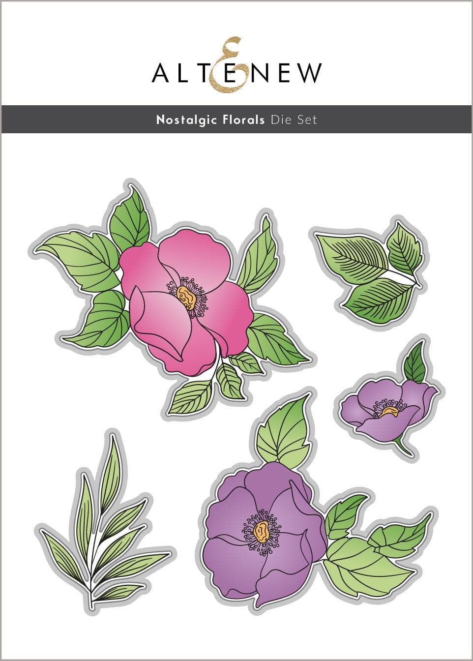 Altenew Stamp & Die & Stencil Bundle Nostalgic Florals Complete Bundle
