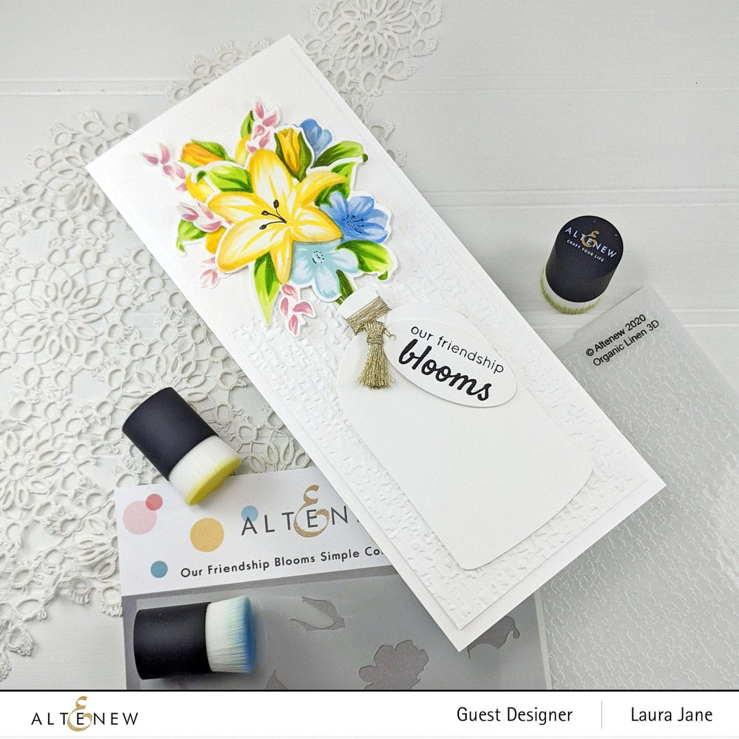 Altenew Stamp & Die & Stencil Bundle Our Friendship Blooms Stamp & Die & Coloring Stencil Bundle