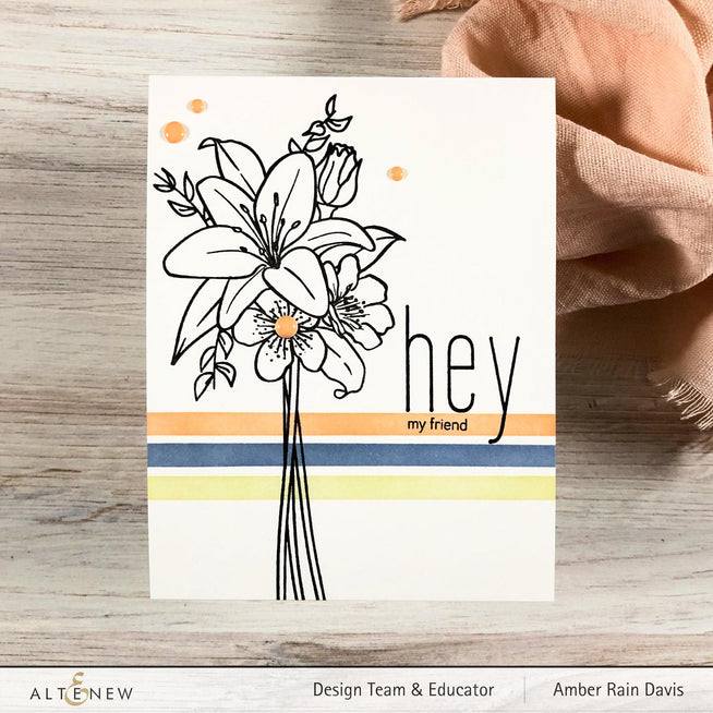 Altenew Stamp & Die & Stencil Bundle Our Friendship Blooms Stamp & Die & Coloring Stencil Bundle