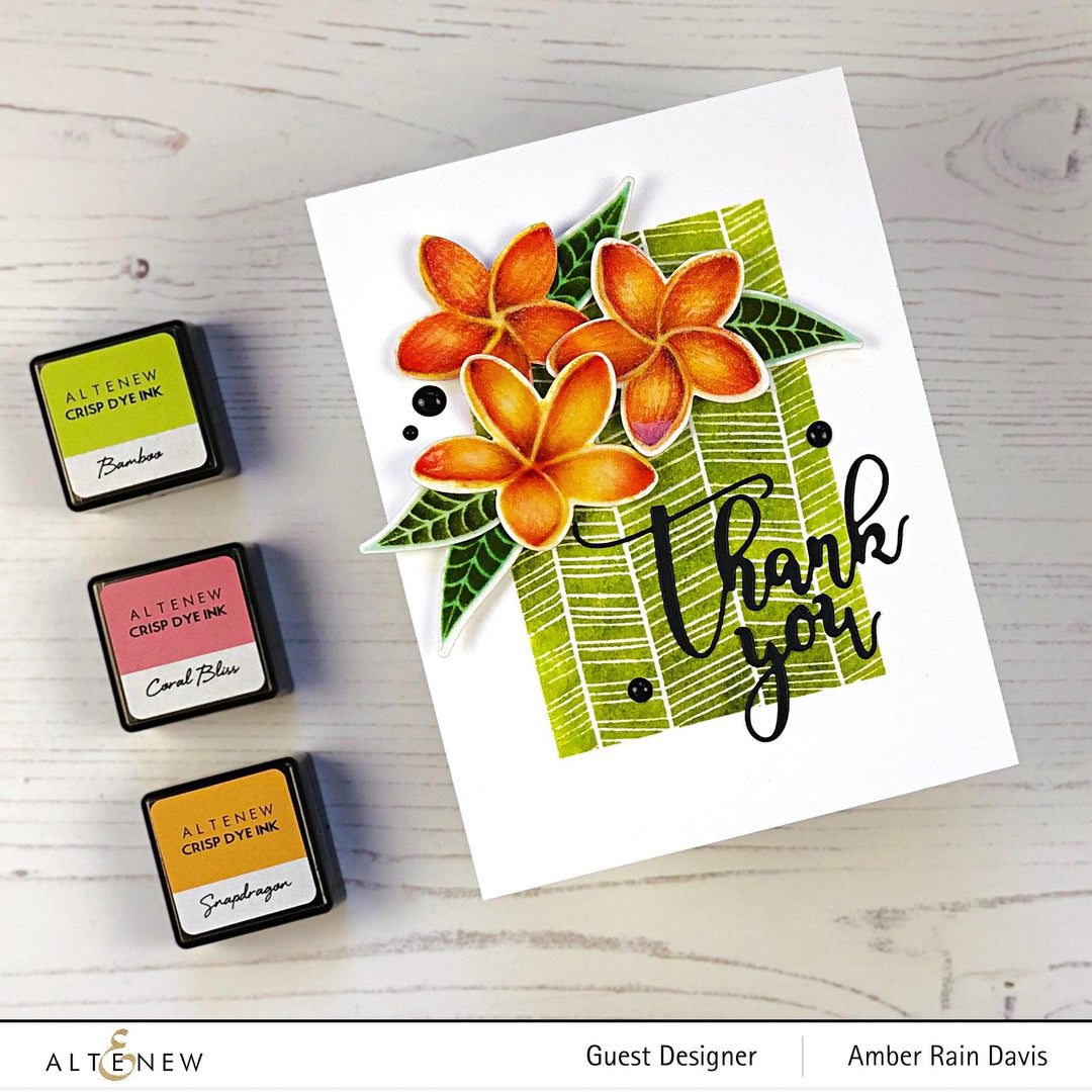 Altenew Stamp & Die & Stencil Bundle Playful Plumeria Stamp & Die & Mask Stencil Bundle