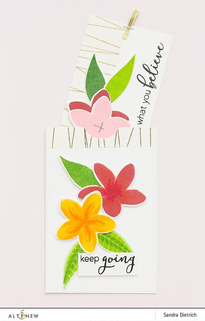 Altenew Stamp & Die & Stencil Bundle Playful Plumeria Stamp & Die & Mask Stencil Bundle