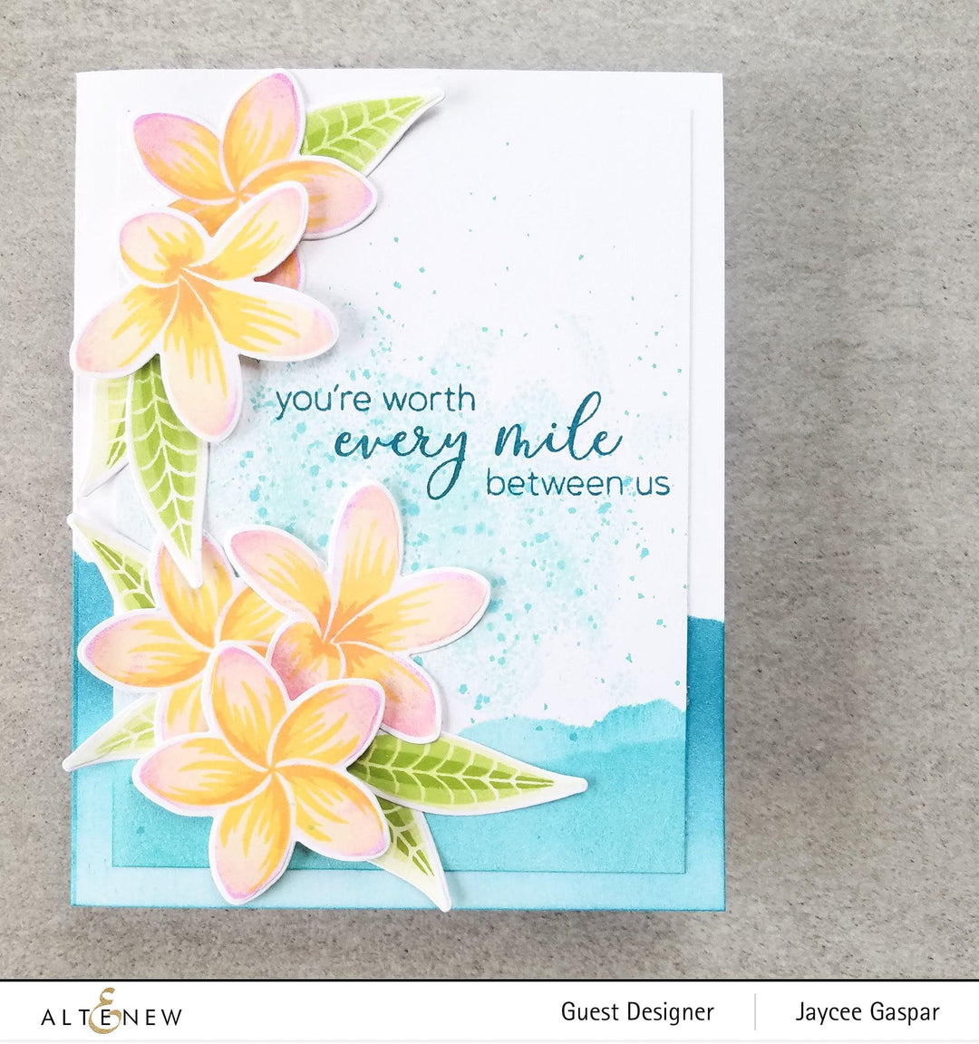 Altenew Stamp & Die & Stencil Bundle Playful Plumeria Stamp & Die & Mask Stencil Bundle