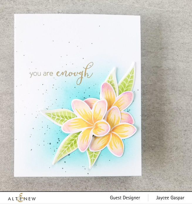 Altenew Stamp & Die & Stencil Bundle Playful Plumeria Stamp & Die & Mask Stencil Bundle