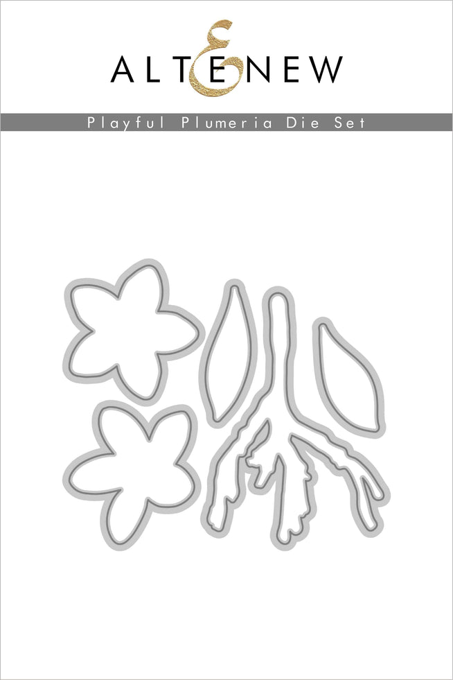 Altenew Stamp & Die & Stencil Bundle Playful Plumeria Stamp & Die & Mask Stencil Bundle