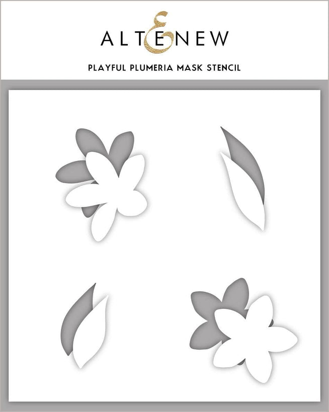 Altenew Stamp & Die & Stencil Bundle Playful Plumeria Stamp & Die & Mask Stencil Bundle