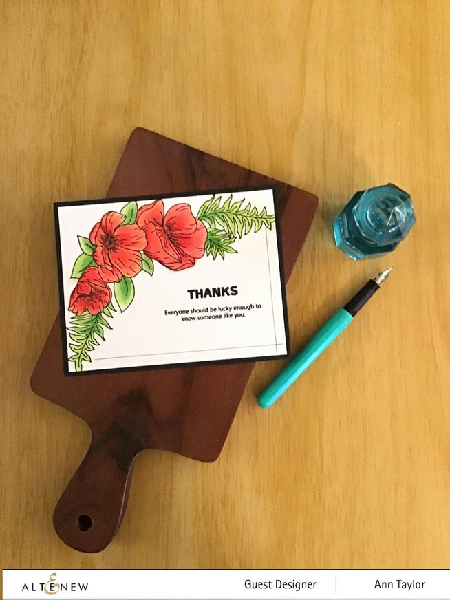 Altenew Stamp & Die & Stencil Bundle Poppy Arrangement Stamp & Die & Stencil Bundle