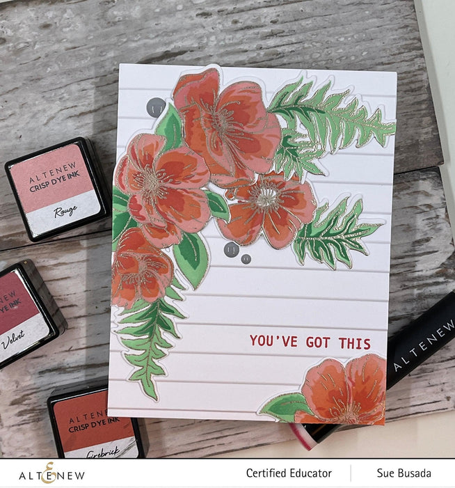 Altenew Stamp & Die & Stencil Bundle Poppy Arrangement Stamp & Die & Stencil Bundle