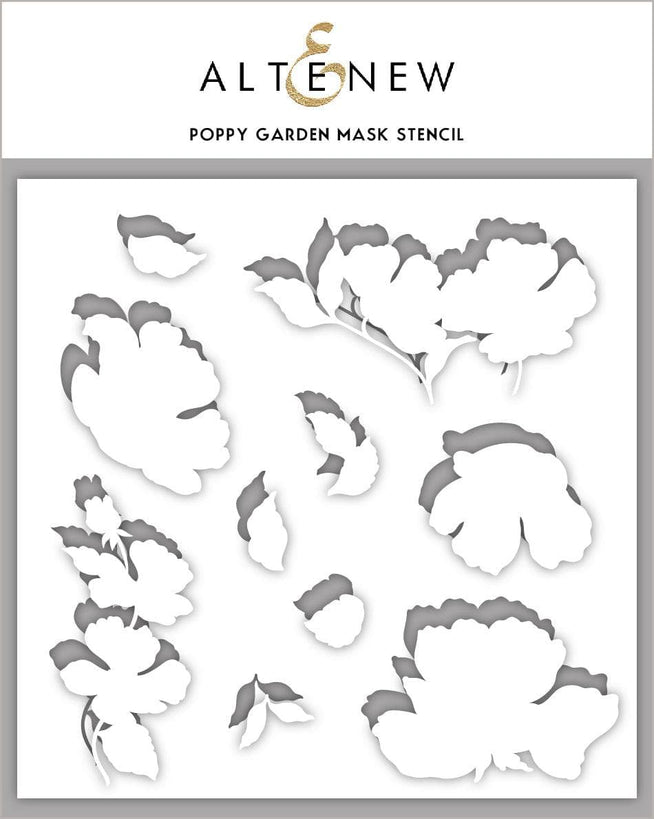 Altenew Stamp & Die & Stencil Bundle Poppy Garden Stamp & Die & Mask Stencil Bundle