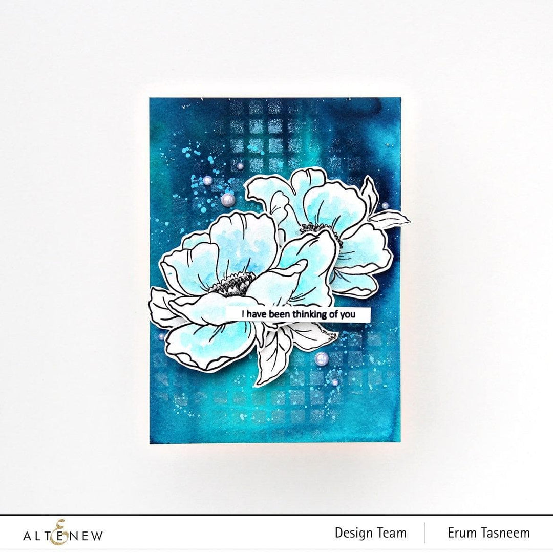 Altenew Stamp & Die & Stencil Bundle Poppy Garden Stamp & Die & Mask Stencil Bundle