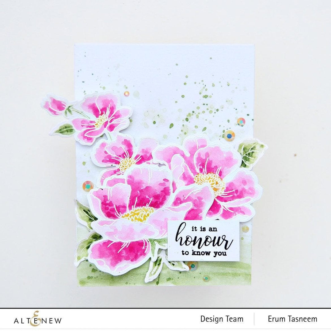 Altenew Stamp & Die & Stencil Bundle Poppy Garden Stamp & Die & Mask Stencil Bundle