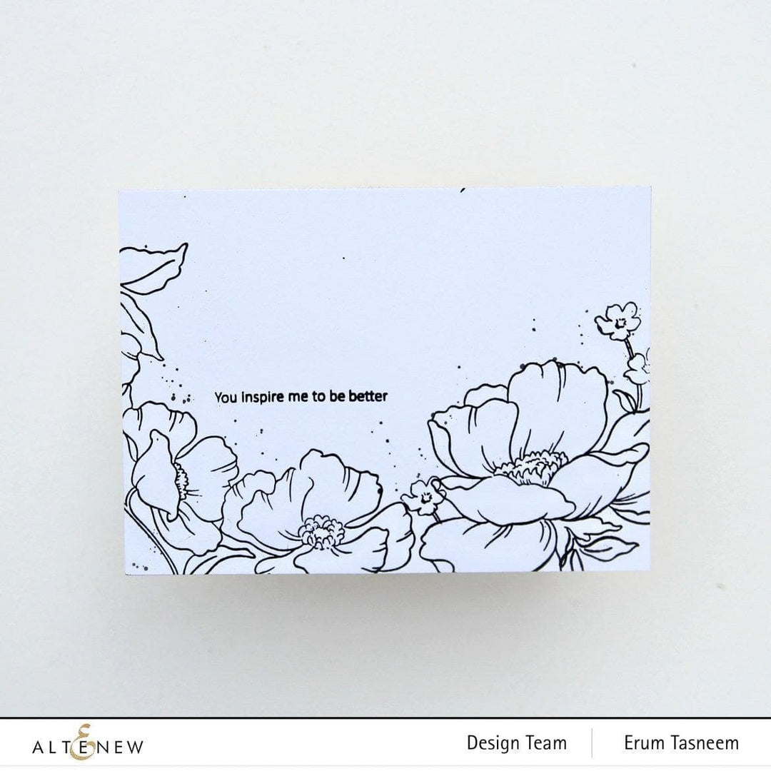 Altenew Stamp & Die & Stencil Bundle Poppy Garden Stamp & Die & Mask Stencil Bundle