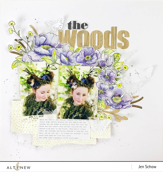 Altenew Stamp & Die & Stencil Bundle Poppy Garden Stamp & Die & Mask Stencil Bundle