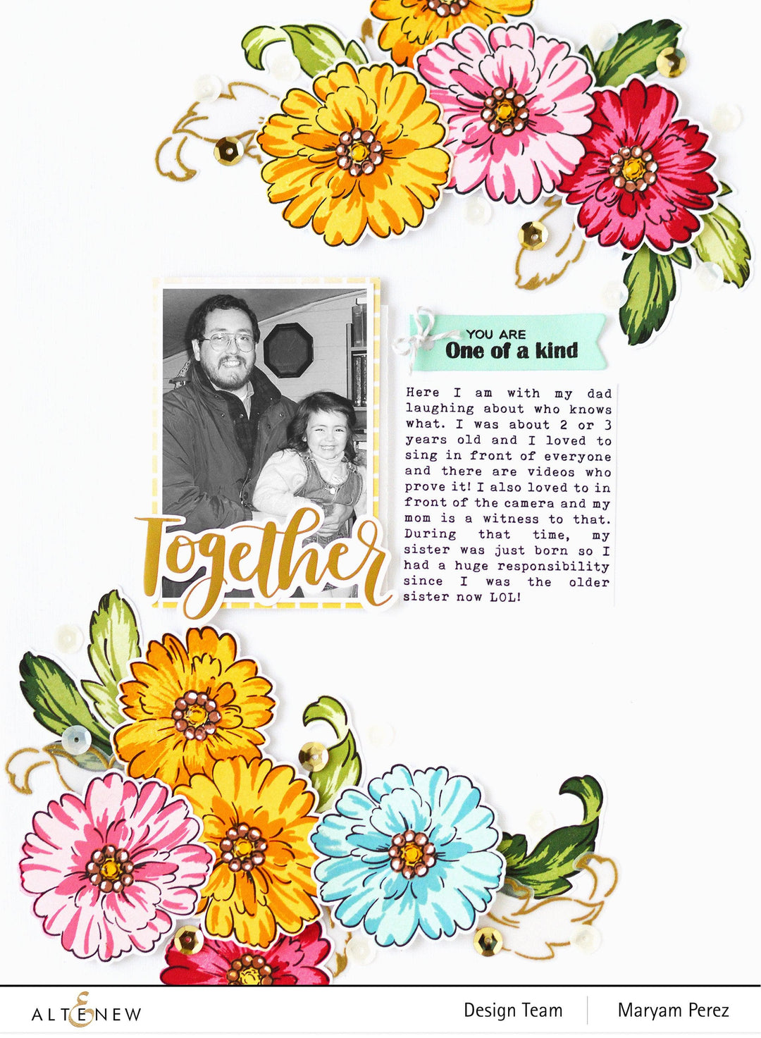 Altenew Stamp & Die & Stencil Bundle Precious Blooms Stamp & Die & Mask Stencil Bundle