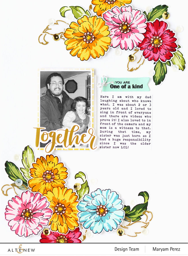 Altenew Stamp & Die & Stencil Bundle Precious Blooms Stamp & Die & Mask Stencil Bundle