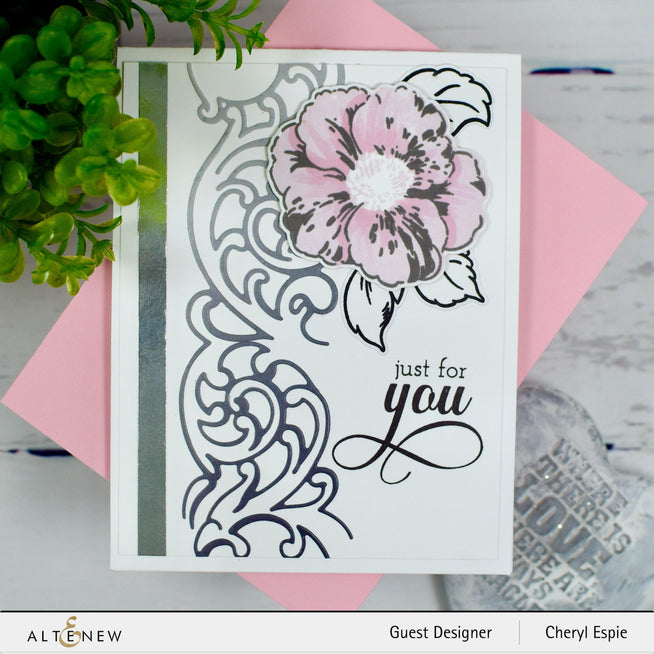 Altenew Stamp & Die & Stencil Bundle Queen Anemone