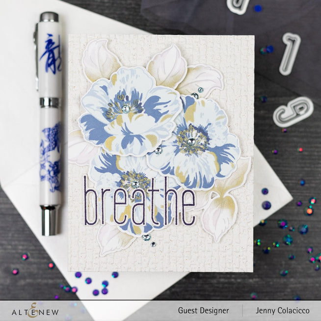 Altenew Stamp & Die & Stencil Bundle Queen Anemone
